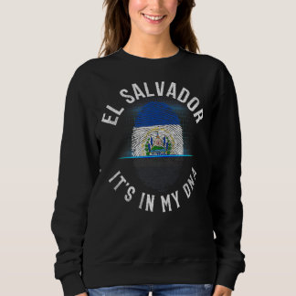 Sweatshirt Le Drapeau vintage Du Salvador C'Est Dans Mon Adna