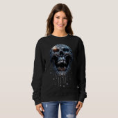 Sweatshirt Le "Éffrayant Bling" d'Halloween (Devant entier)