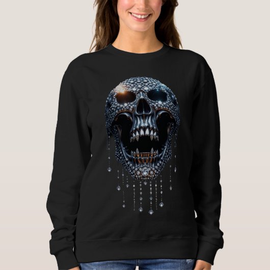 Sweatshirt Le "Éffrayant Bling" d'Halloween (Devant)