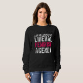 Sweatshirt Le féminisme M'Interroge Sur Mon Programme Féminis (Devant entier)
