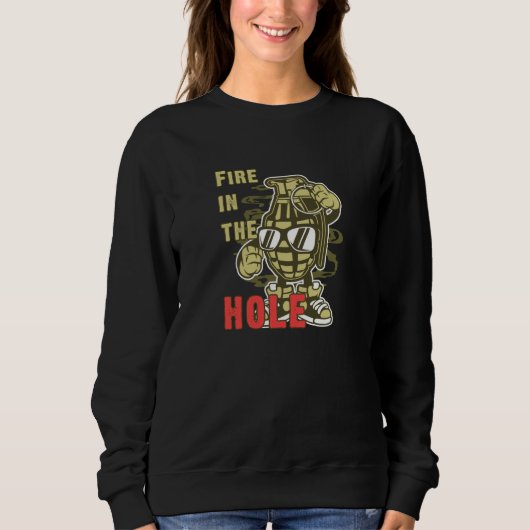 Sweatshirt Le feu dans le trou (Devant)