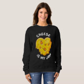 Sweatshirt Le Fromage Est Ma Confiture Fromage Curé Fromage (Devant entier)