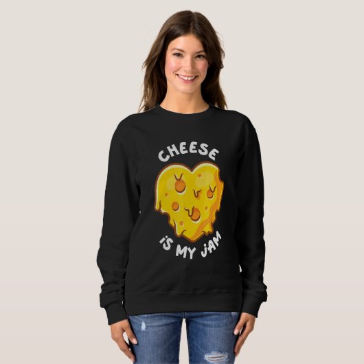 Sweatshirt Le Fromage Est Ma Confiture Fromage Curé Fromage (Devant entier)