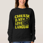 Sweatshirt Le fromage est ma langue d'amour - Chesse amoureux (Devant)