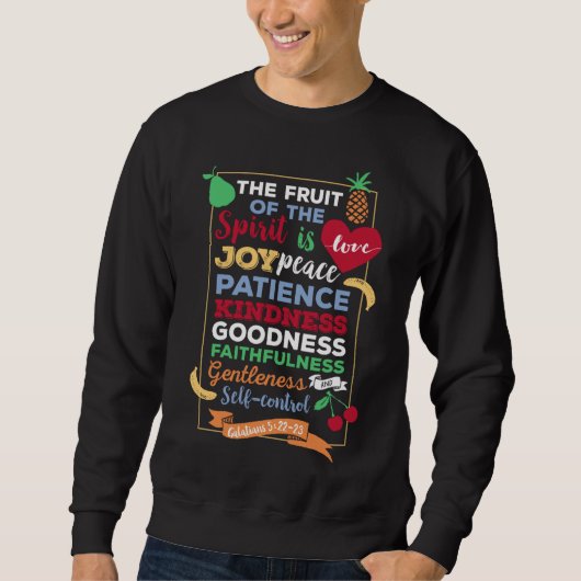 Sweatshirt Le fruit de l'esprit Galates 5 22 23 (Devant)