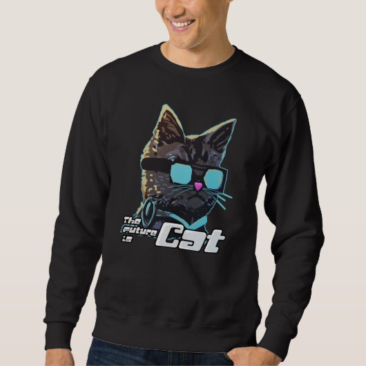Sweatshirt Le futur est chat (Devant)