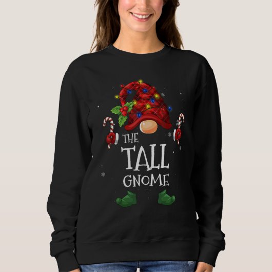 Sweatshirt Le Grand Buffle Gnome Plaid Christmas Tree Light (Devant)