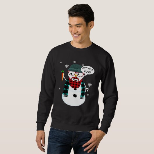 Sweatshirt Le Hipster Snowman A Le Nez (Devant entier)