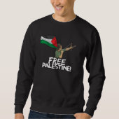 Sweatshirt Le jeune Palestinien Resister porte le drapeau de (Devant)