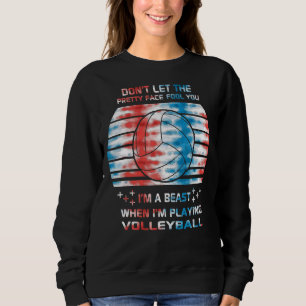 Sweatshirt Le Joueur De Volleyball Ne Laisse Pas Le Joli Visa