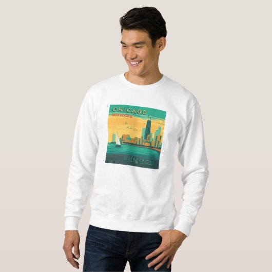 Sweatshirt Le Lakefront | Chicago, Illinois (Devant entier)