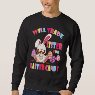 Sweatshirt Le Lapin Mange Des Oeufs De Chocolat Vont Échanger