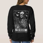 Sweatshirt Le lecteur Skeleton Lecture Bolover Halloween (Dos)