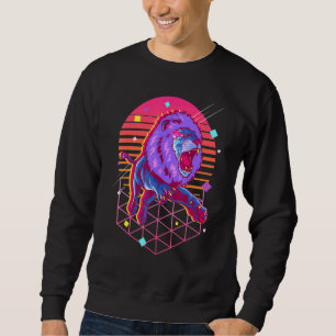 Sweatshirt Le Lion Japonais Vaporwave 80s Retro Pastel Goth