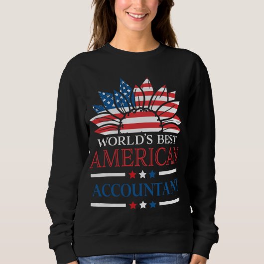 Sweatshirt Le meilleur comptable américain du monde Funny Pat (Devant)
