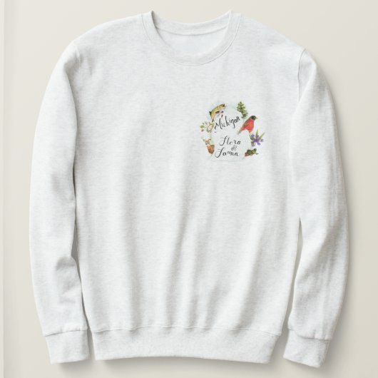 Sweatshirt Le Michigan Flora et chemise de faune (Design devant)