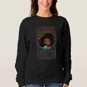 Sweatshirt Le monde Karma des enfants Mes cheveux sont uniqu