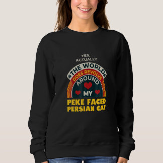 Sweatshirt Le monde tourne autour de mon chat persan au visag