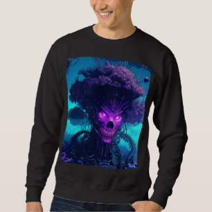 Sweatshirt Le monstre du cyber-arbre dans le noir