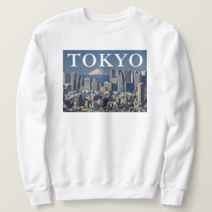 Sweatshirt Le Mont Fuji   Shinjuku District Skyline Tokyo Jap