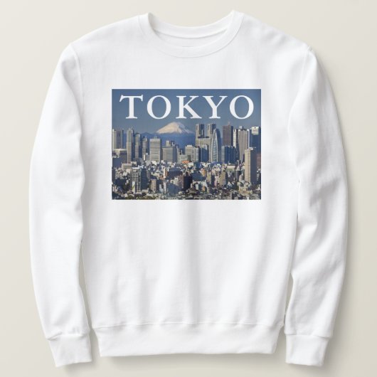 Sweatshirt Le Mont Fuji | Shinjuku District Skyline Tokyo Jap (Design devant)
