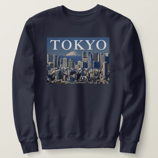 Sweatshirt Le Mont Fuji | Shinjuku District Skyline Tokyo Jap (Design devant)