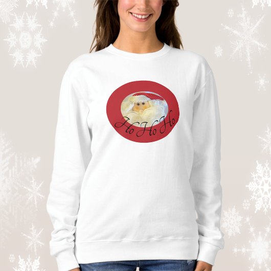 Sweatshirt Le Père Noël mignon Face Rouge Ho Ho Noël