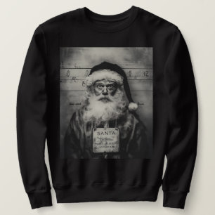Sweatshirt Le Père Noël Mugshot : La liste des vilains n'est 