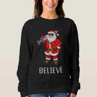 Sweatshirt Le Père Noël Vacciné Dans Les Lunettes De Soleil C