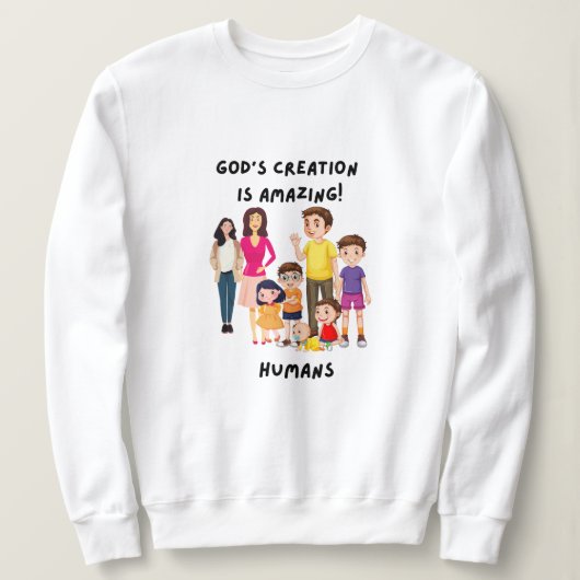 Sweatshirt Le peuple créateur de Dieu (Design devant)