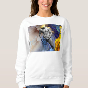 Sweatshirt Le physique d'homme musclé en nuances de gris de S