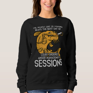 Sweatshirt Le Pire Jour De Pêche bat Le Meilleur Jour De Cour