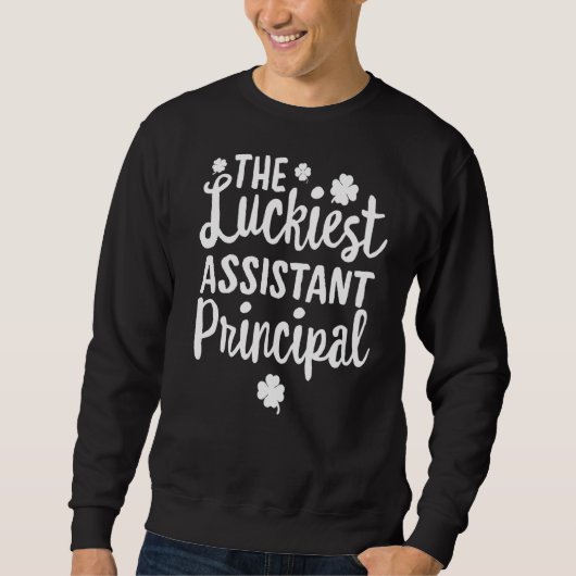 Sweatshirt Le plus chanceux adjoint principal St Patrick's Da (Devant)