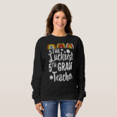 Sweatshirt Le plus chanceux enseignant de 5e année St Patrick (Devant entier)