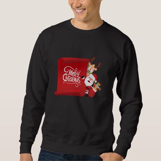 Sweatshirt "Le point de vue de Noel derrière le joyeux papier (Devant)