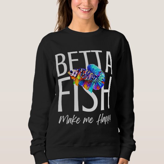Sweatshirt Le poisson me rend heureux actif (Devant)