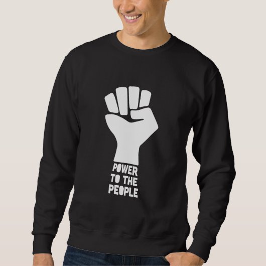 Sweatshirt Le pouvoir au peuple (Devant)