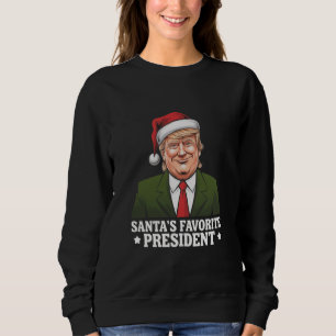 Sweatshirt Le président préféré du Père Noël drôle Trump Noël