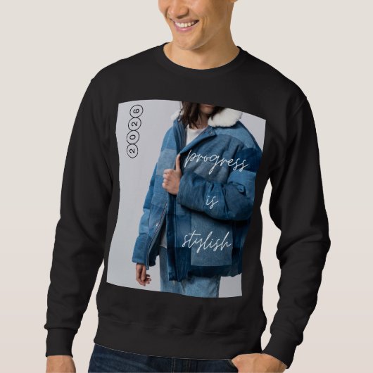 Sweatshirt Le progrès est élégant (Devant)