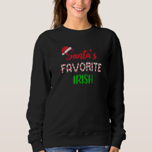Sweatshirt Le pyjama de Noël irlandais préféré du Père Noël