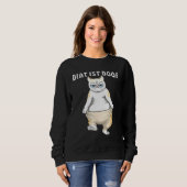 Sweatshirt Le Régime De Chat Est Doof Perte De Poids Surpoids (Devant entier)