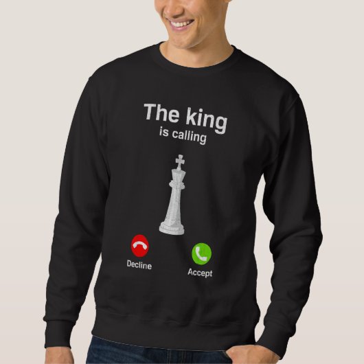 Sweatshirt Le Roi Appelle Chess Checkmate Gambit Queen (Devant)