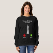 Sweatshirt Le Roi Appelle Chess Checkmate Gambit Queen (Devant entier)