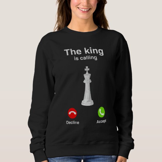 Sweatshirt Le Roi Appelle Chess Checkmate Gambit Queen (Devant)