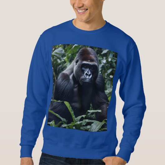 Sweatshirt Le roi du gorille de minuit : Monarque de la forêt (Devant)