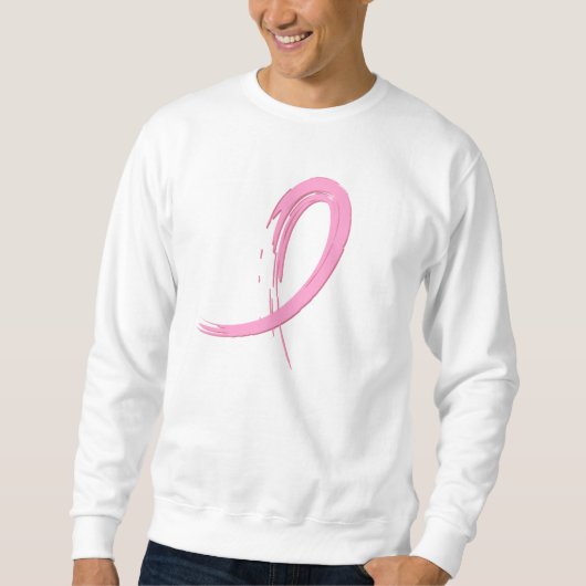 Sweatshirt Le ruban rose A4 du cancer du sein (Devant)