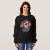 Sweatshirt Le Sang Canadien En Moi Maple Leaf Canada Drapeau  (Devant entier)