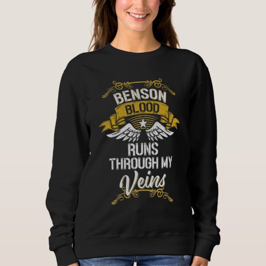 Sweatshirt Le Sang De Benson Traverse Mes Veines (Devant)