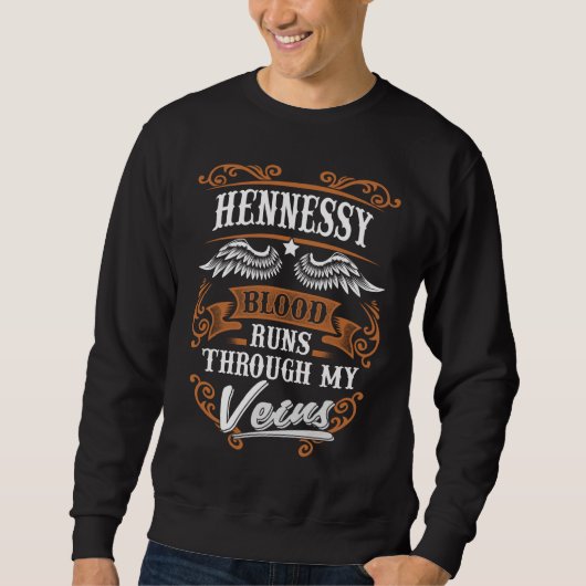 Sweatshirt Le Sang HENNESSY Traverse Mon Veius (Devant)