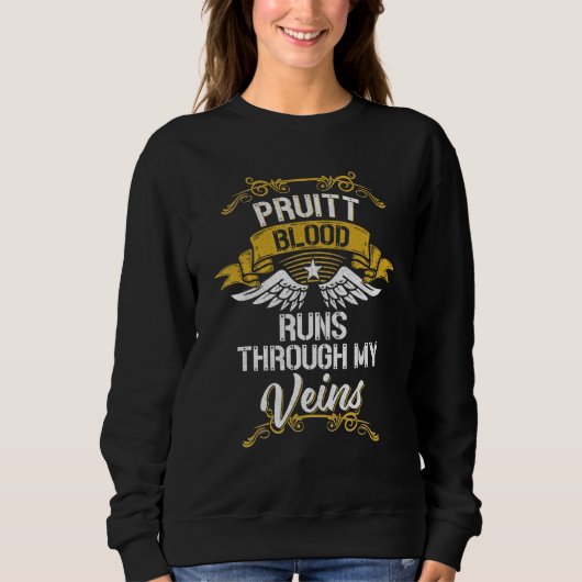 Sweatshirt Le Sang Pruiteux Traverse Mes Veines (Devant)